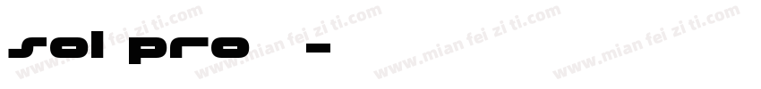 sol pro字体字体转换
